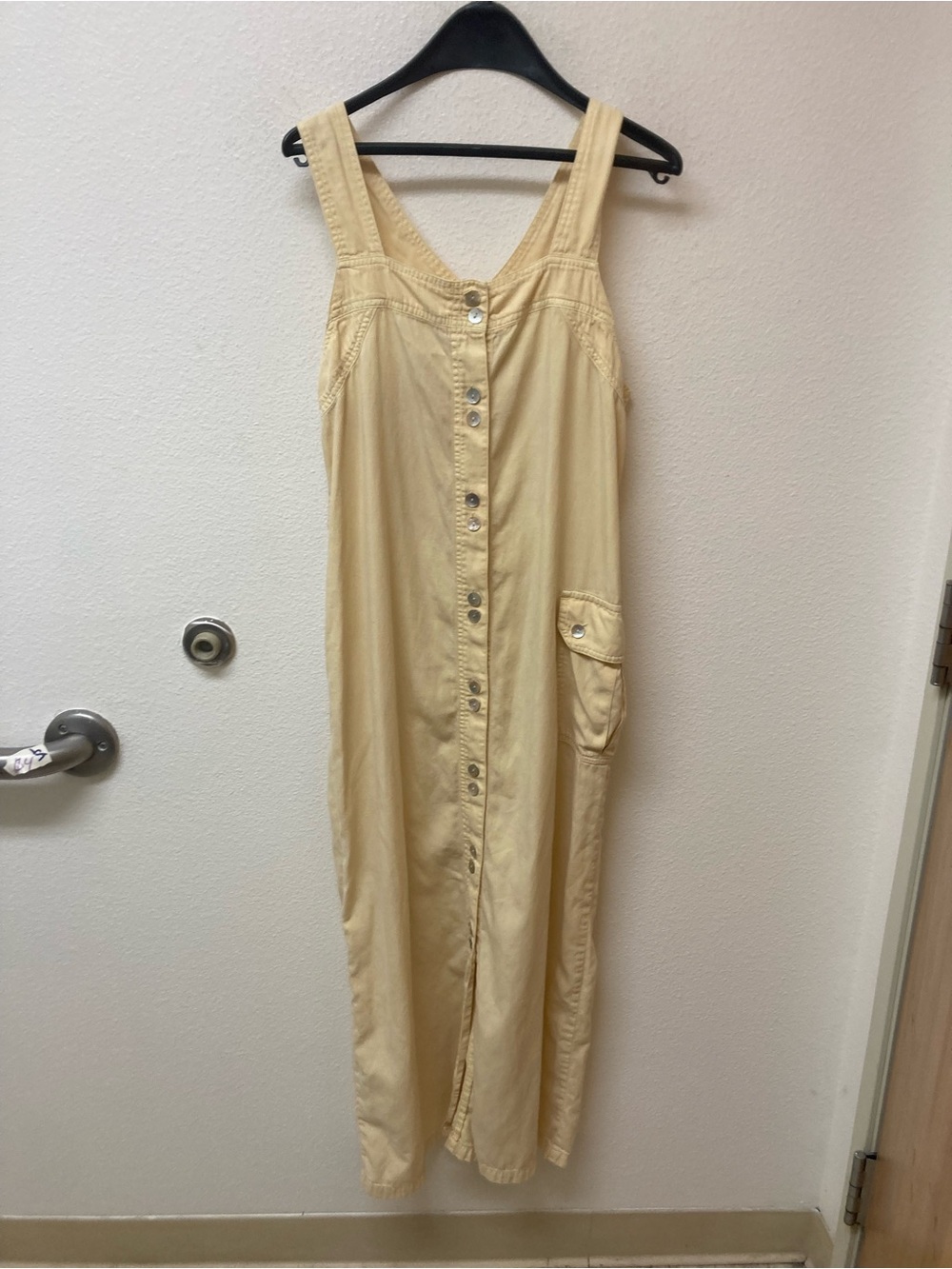 A.M.I. Butter Yellow Maxi Shirt Dress (M)